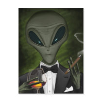 Aliens Got Class Postcard V1