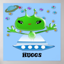Aliens Huggs Print