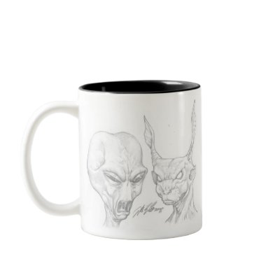 Aliens Monsters from Outer Space Mug by Al Rio by AlRioArt