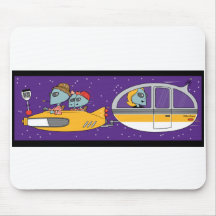 Aliens On Vacation Mouse Mat