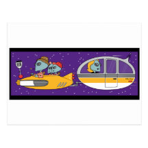 Aliens On Vacation Postcards