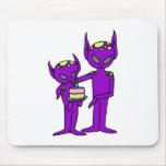 aliens say happy birthday mouse pad