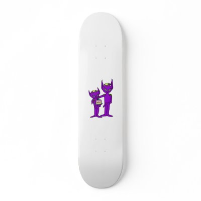aliens say happy birthday custom skate board by alien_nation