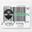 Aliens Station barcode mousepads