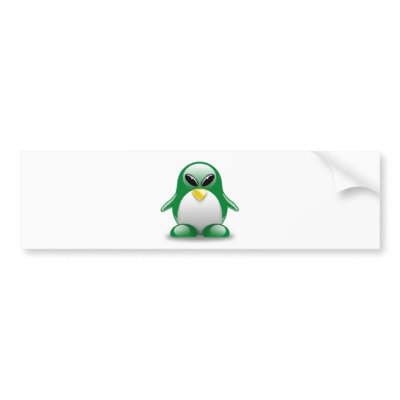 Alientux Bumper Sticker by Linuxgeneration