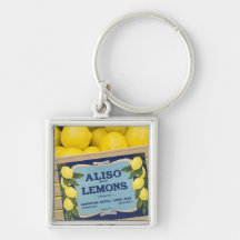 Aliso Lemons in a Crate Keychains