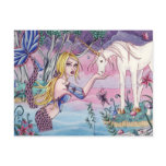 Aliya - Mermaid and Unicorn Postcard