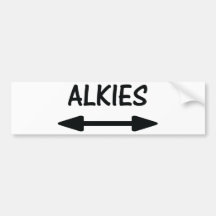 alkies pfeile bumper sticker