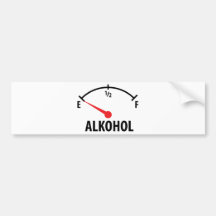 Alkohol Anzeige leer icon Bumper Sticker