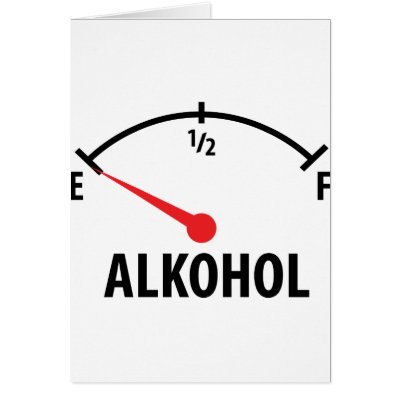 Alkohol Tankanzeige Greeting Cards by Topmotive