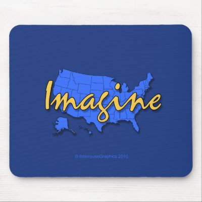 All 50 States Blue Mousepad by InterrouseGraphics