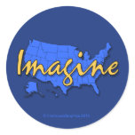 All 50 States Blue Sticker