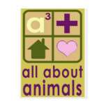 All About Animals Logo Postcard