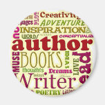 All About Authors red Magnets