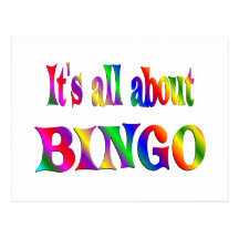 All About BINGO Postcard