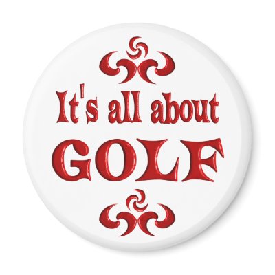 ALL ABOUT GOLF REFRIGERATOR MAGNET by HobbiesLeisure