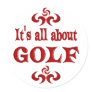 ALL ABOUT GOLF STICKER