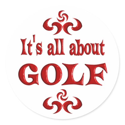 ALL ABOUT GOLF STICKER by HobbiesLeisure