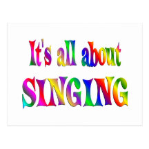 All About Singing Post Cards