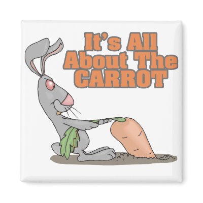 all about the carrot funny bunny rabbit cartoon Refrigerator Magnets