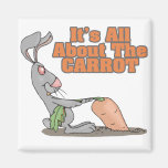 all about the carrot funny bunny rabbit cartoon refrigerator magnets