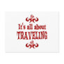 ALL ABOUT TRAVELING POST CARD