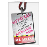 All Access Backstage Pass cards
