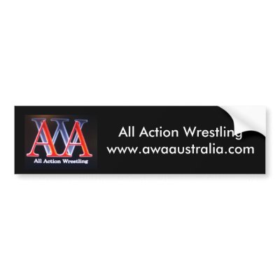 All Action Wrestling Bumper Sticker by VicGalen