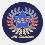 All American Dad Round Sticker