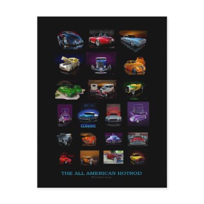 All American Hot Rod Postcards by fredsredt