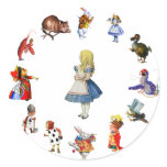 ALL AROUND ALICE IN WONDERLAND ROUND STICKERS