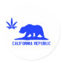 All Blue Weed CA Round Sticker