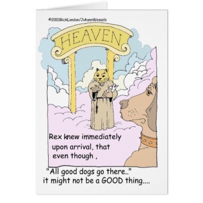 All Cats Go To Heaven? Funny Gifts & Tees Card by beardiethor123