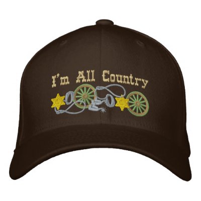 All Country Western Theme Embroidered Baseball Cap by Embroidery4U