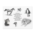 All Creatures Great And Small: Animals: Scripture Post Card