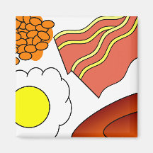 All Day Breakfast Refrigerator Magnets