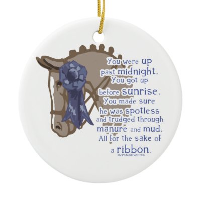 All For The Ribbon Ornament by PaintingPony