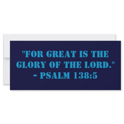 All Glory to Him Above Bookmark Personalized Rack Card by sundayschoolzone