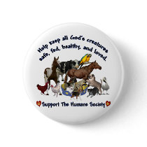 All Gods Creatures Humane Society Buttons