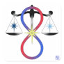 All Gods Universal Power Colour - Religious Symbol Square Stickers