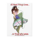 ALL GOOD THINGS COME TO THOSE WHO WADE postcards