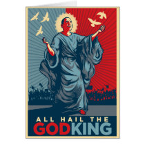 All Hail the God-King Personalised Greeting Card cards