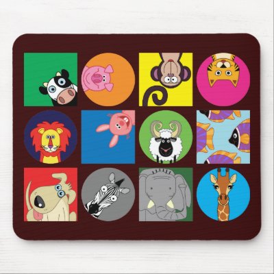 ALL HAPPY ANIMALS MOUSE MATS by nassosvakalis