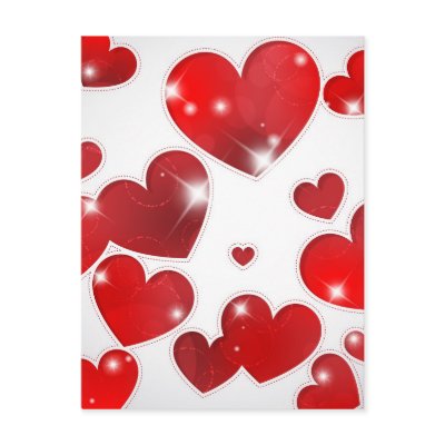 All Hearts Postcard by PurpleAndSparkle