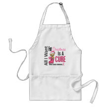 All I Want For Christmas Breast Cancer Apron