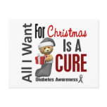 All I Want For Christmas Diabetes postcards