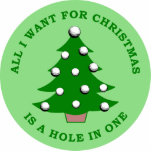 All I Want For Christmas Is A Hole In One Ornament photo sculptures