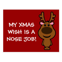 All I Want for Christmas is Plastic Surgery Postcard