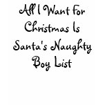 All I Want For Christmas IsSanta's Naughty Boy ... t-shirts