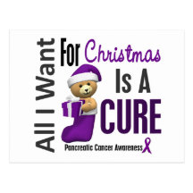 All I Want For Christmas Pancreatic Cancer Post Cards